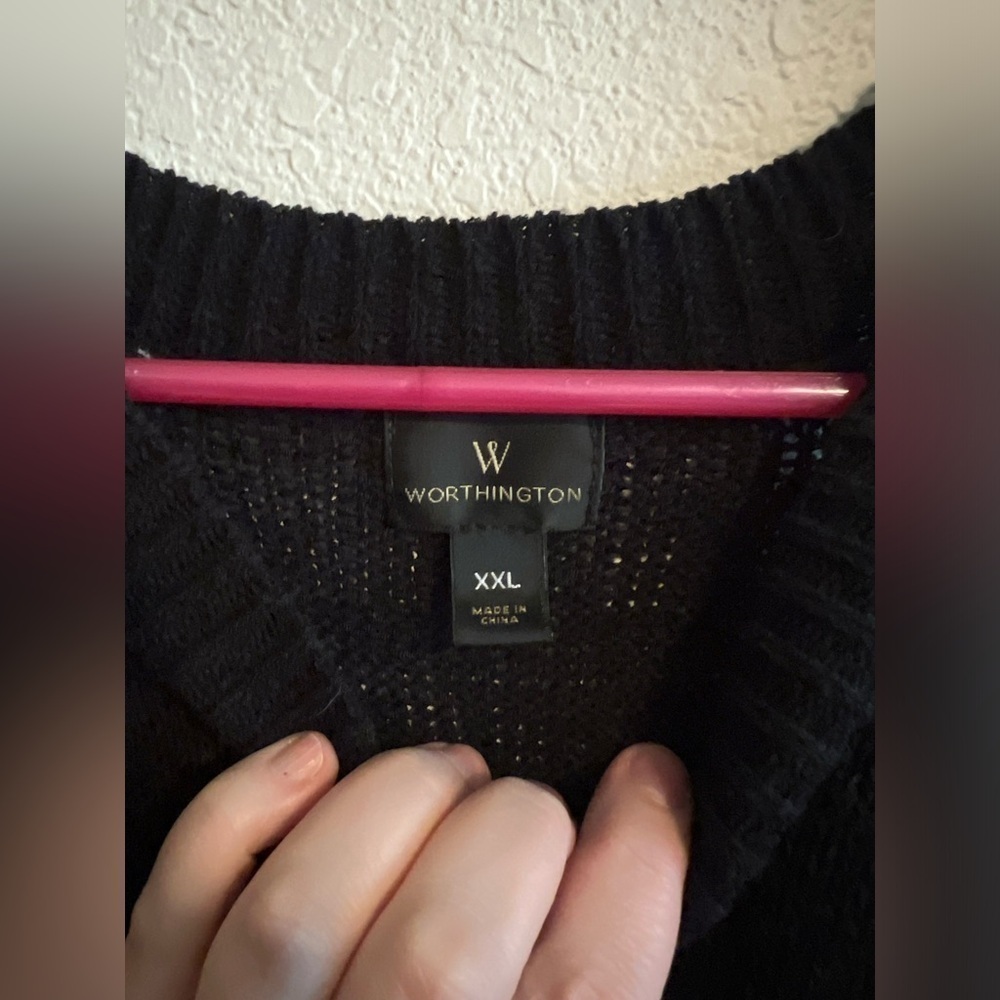 NWT Black Worthington Knit Tank Size XXL - Picture 5 of 10